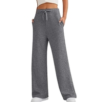 Pantalones Deportivos de Cintura Alta para Mujer, Estilo Hip Hop, con Cordón Ajustable, Transpirables, Cómodos, de Corte Holgado y Largos