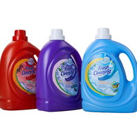 Vente en gros de trois combinaisons de détergent liquide écologique bouteilles jetables rouge violet naturel tache de vêtements de grande capacité
