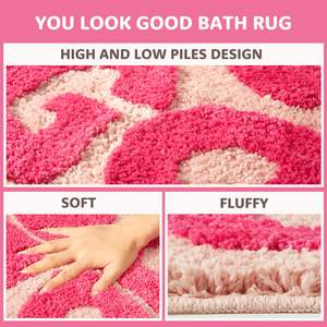You Look Good Pink Alfombra suave y esponjosa Ducha Alfombra de baño - Product Image 4