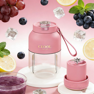 Mixeur Portable Sans Fil USB Rechargeable pour Jus, Broyeur à Glace pour Fruits et Légumes, Nouveau Modèle pour Voiture et Maison - Product Image 3