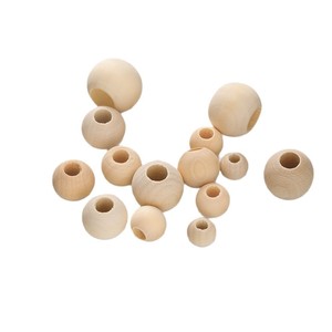 Wooden <b>Beads</b> 10-20mm <b>Large</b> Hole Round Natural Color For Jewelry Making DIY Accessories Wholesale - Product Image 5
