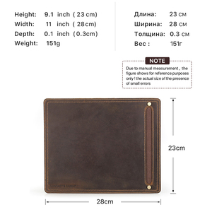 Benutzer definierte quadratische Crazy Horse Design Büro Computer Mauspad Malzemesi Leder mit Stift Schlitz halter Ready Stock - Product Image 6