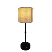 Lampe de table tactile en laiton antique avec abat-jour en tissu lampe de décoration de batterie avec prise E27