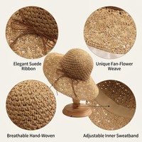 Topi Pantai Lipat Gaya Nelayan untuk Liburan Musim Panas, Penutup Kepala Outdoor yang Dapat Disesuaikan dengan Sablon Sutra