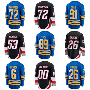 Vente en gros de maillots de hockey sur glace Buffalo Sabre American Canada brodés # 72 Thompson # 26 Rasmus Dahlin # Uniforme de hockey 91 Josh Doan - Product Image 1