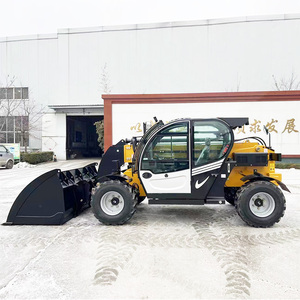 Chariot télescopique multi-usages 4 tonnes avec accessoires fourche et benne, transpalette télescopique - Product Image 1