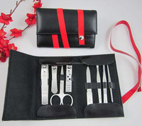 Ensemble de coupe-ongles professionnel 6-en-1 de luxe, kit de manucure et pédicure complet, cuir PU, acier inoxydable