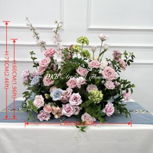 Offre Spéciale classique fleur artificielle décoration mariage Table décoration haute qualité soie mariage fleurs vert allée <span class=keywords><strong>prairie</strong></span> - Product Image 2