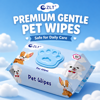 Lingettes jetables douces non tissées pour chiens et animaux de compagnie, nettoyage sans eau, éliminateur de taches de larmes, désodorisant, lingettes humides, expédition immédiate en gros