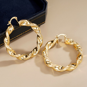 Orecchini a Cerchio Lucidi a Spirale per Donne, Design Unico e Intrecciato, Gioielli per Orecchie alla Moda e Trendy - Product Image 2