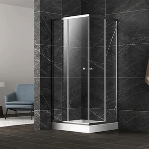 Puerta de <span class=keywords><strong>bañera</strong></span> corrediza de vidrio templado pulido blanco de alta calidad Boye para baño cuarto de ducha <span class=keywords><strong>en</strong></span> forma de <span class=keywords><strong>L</strong></span> - Product Image 5