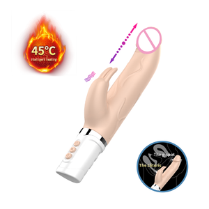 Automatische Up Down Teleskop Stretching Einziehbare Heizung Frauen Kaninchen Vibrieren Dildo Vibrator Für Weibliche Mastur bator - Product Image 1