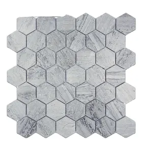 Premium Quality Stone Arabescato Marble 2 Inch Mosaic Wall Floor Tile