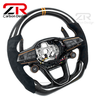 Accessoires intérieurs pour voiture SEAT Cupra Leon Ibiza Arona, volant sport en cuir suédé personnalisé en fibre de carbone