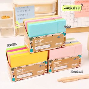 900 Sheets Boxed Assorted Multi-Color Self-adhesive Fluorescent/Morandi/Regular Memo <b>Pads</b> for Office/School Daily - Product Image 6