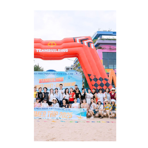 Arche gonflable en forme de M de plus de 3,6 m pour team building, impression UV, pompe à air électrique, pour l'extérieur - Product Image 1