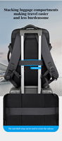 Bagages de voyage avec logo personnalisé, sac extensible pour ordinateur, sac à dos USB multifonction, sac à dos pour ordinateur portable
