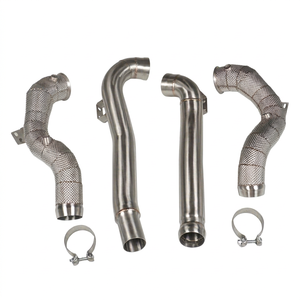 Tuyau d'échappement droit de réduction de qualité supérieure pour Benz AMG GT GTS GTC GTR 2014-2016 en acier inoxydable 304 brossé résistant à la chaleur - Product Image 1