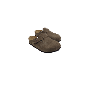 Birkenstocks Confortables d'Hiver pour Femmes, <span class=keywords><strong>Sandales</strong></span> Compensées, Chaussettes à Semelle Épaisse, Cuir Véritable, Bois, Faux Cuir, Fourrure - Product Image 1