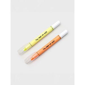 ชุดปากกาเน้นข้อความสีส้มทึบบางน่ารักปากกามาร์กเกอร์พลาสติกสีพาสเทลพร้อมหัวแปรงแบนและเฉียงสำหรับใช้ในโรงเรียน - Product Image 1