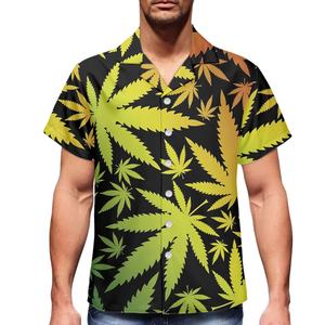 T-shirts personnalisés d'été Hawaii Fiesta Camisa Hawaiana Algodon Para Hombre Chemise <span class=keywords><strong>Hawaienne</strong></span> Aloha Beach Chemise décontractée tropicale pour homme - Product Image 6