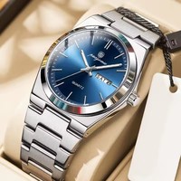 PAAZOMU Luxus Quarz Herren Armbanduhr Sport Männer Uhren Wasserdicht Leuchtend Wochenanzeige Edelstahl Herrenuhr Männliche Armbanduhr 930