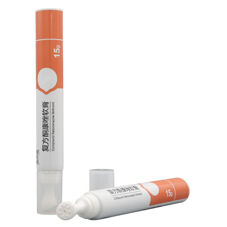 Soft Plastic Pharmaceutical Tube for Special Care Gel with Massage Head Cosmetics Packaging Acne Ointment Tube