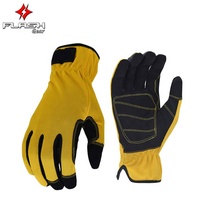 Gants de travail pour hommes respirants et imperméables sur mesure avec rembourrage en caoutchouc et poignet extensible