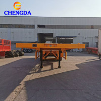 <strong>Best</strong> <strong>Selling</strong> <strong>Flatbed</strong> <strong>Trailer</strong> Chengda Factory Price 3 Axles 60tons 13m Container Carrier Truck <strong>Flatbed</strong> <strong>Trailer</strong> Cargo <strong>Trailer</strong>