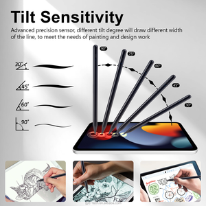 <span class=keywords><strong>ปากกา</strong></span>สไตลัสสำหรับ iPad Pro <span class=keywords><strong>11</strong></span> นิ้ว ทำจากพลาสติก รองรับการสัมผัสหน้าจอแบบแอคทีฟ ป้องกันการสัมผัสโดยฝ่ามือ รองรับการเอียง แม่เหล็ก<span class=keywords><strong>ด</strong></span>ูดติ<span class=keywords><strong>ด</strong></span> หัวปากกาเปลี่ยนไ<span class=keywords><strong>ด</strong></span>้ - Product Image 4