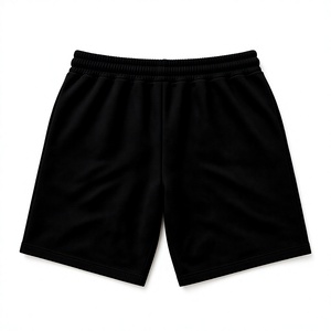 Shorts en coton noir pour homme Void Lane avec cordon de serrage, style décontracté, logo imprimé sur le devant, tissu tricoté respirant - Product Image 2