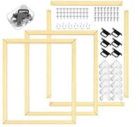 Kit de cadres en bois pour toiles DIY, 3 barres tendues personnalisées de 16x20 pouces, pour impressions, affiches, peintures à l'huile et broderies