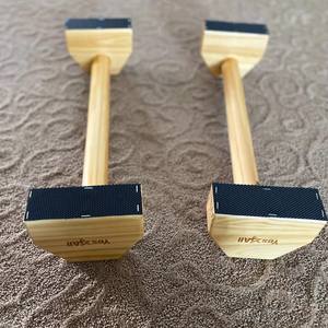 Barras paralelas de madera, pies de goma antideslizantes para tablones de entrenamiento de fuerza para hombres - Product Image 4