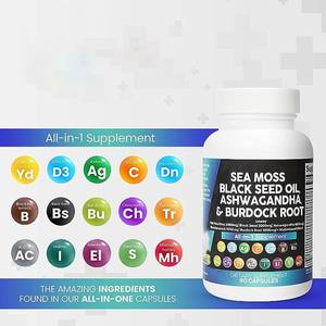 Suplemen Herbal Antioksidan 8-in-1 dalam Kapsul untuk Dewasa Label Pribadi Ekstrak Shilajit Himalaya Ashwagandha Rhodiola Rosea - Product Image 3