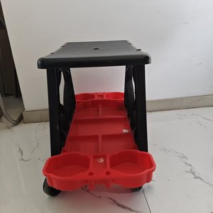 Asiento rodante para mecánico con rotación de 360 grados °   <span class=keywords><strong>Taburete</strong></span> Giratorio con Ruedas para Detallado Automotriz o Reparaciones en Posición Baja - Product Image 2