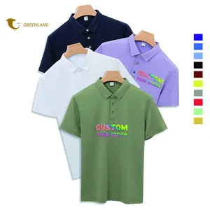 New Trend Custom Logo Printed Plain Double Mercerized 100% Cotton Polo Tshirt Casual Men's T Shirts Manufacturer
