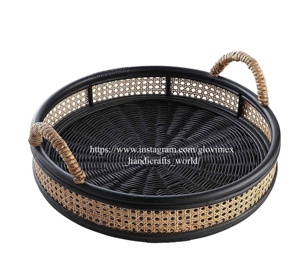 2020 nouvelle Collection fait à la main bambou rotin osier plateau conseil caboteur taille personnalisée vaisselle pour cuisine fête fabriqué au Vietnam - Product Image 3