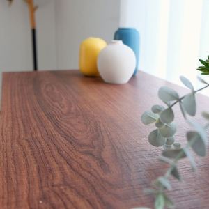 Wooden Walnut Color 5-Drawer Chest, Bedroom Storage Chest - <b>Large</b> Capacity, Sturdy Construction, Factory Direct - Product Image 5