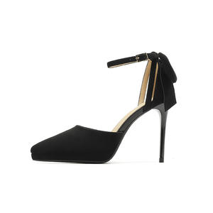 Новинка; Высококачественные модные атласные туфли на высоком каблуке с острым носком и бантом; Пикантные туфли-лодочки на шпильке с жемчугом; Свадебные туфли для невесты - Product Image 5