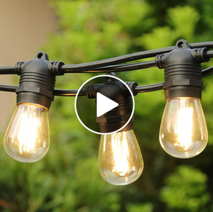 IP65 S14 <span class=keywords><strong>LED</strong></span> dize ampuller tatil bahçe veranda noel kullanımı açık edison ampul dize flamanlı lamba dize ışık 48ft - Product Image 1