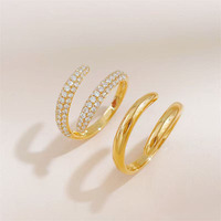 Anello Aperto Lussuoso in Oro Giallo 18K, Bracciale con Diamanti Creati in Laboratorio, Collana da Uomo, Orecchini in Oro, Gioielli Cristiani