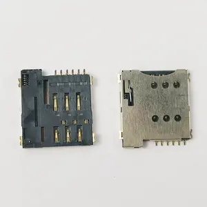 Nano Sim Card Connectors Smt Push-pull Type Micro Sim Card Connector Socket 6pin