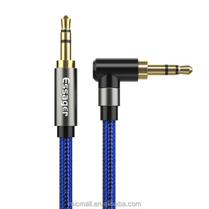 Ingle Bend 3,5mm Cable de audio Bend Computadora Altavoz Auriculares Cable de audio para automóvil - Product Image 1
