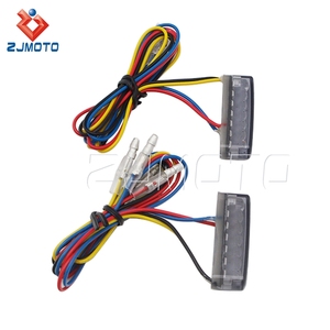 Luz trasera Universal para motocicleta, luz de freno trasera, lámpara roja y ámbar para Yamaha Honda Suzuki <span class=keywords><strong>Kawasaki</strong></span> Chopper Bobber <span class=keywords><strong>Cafe</strong></span> <span class=keywords><strong>Racer</strong></span> - Product Image 2