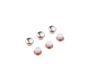 Rivet en alliage d'argent et de cuivre AgSno12 trimétallique personnalisé, trois matériaux pour les contacts électriques - Product Image 4