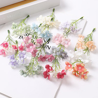 Bunga Sutra Buatan Kecil untuk DIY, Perlengkapan Buatan Tangan, Hydrangea, Hiasan Kepala Pengantin, Aksesoris Rambut, Buket Modern