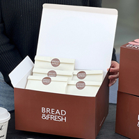 Boîtes à pain personnalisées, boîtes d'emballage pour pain et bagels, boîtes cadeaux pour desserts à usage commercial