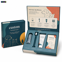 Scatola di Carta Personalizzata a Colori con 4 Scomparti per Kit di Cura Dentale per Cani e Gatti
