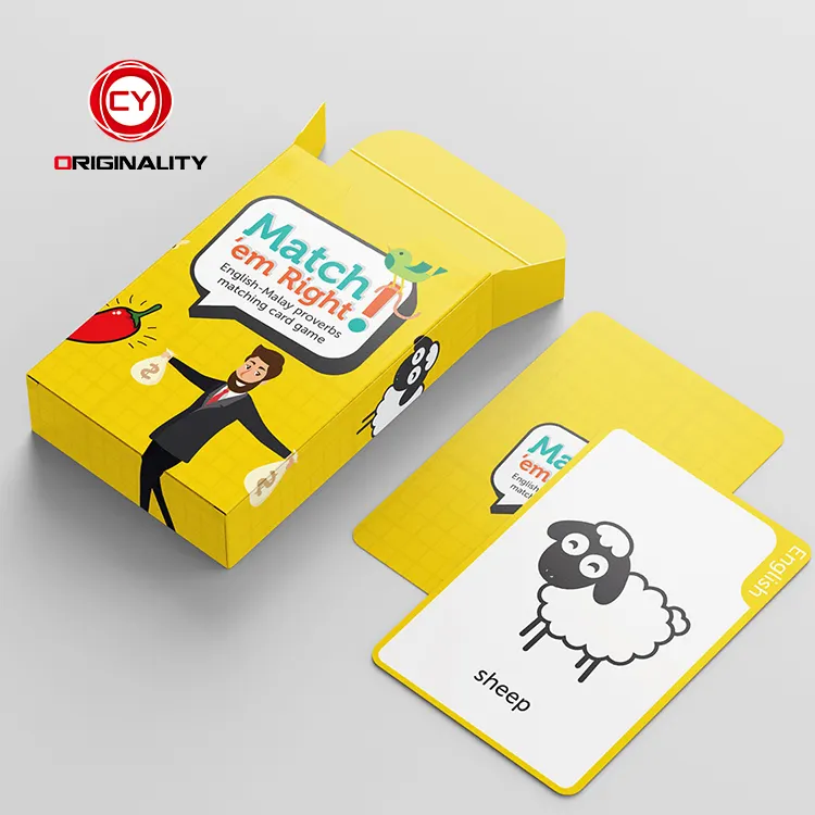 Carte da gioco con Logo personalizzato in plastica per giochi di carte Flash con stampa di carta impermeabile