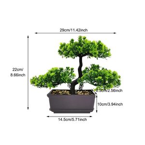 Vente en gros de petits arbres bonsaï artificiels en plastique pour la décoration intérieure, Noël, mariages, Halloween, remise de diplômes, plante artificielle en pot - Product Image 5